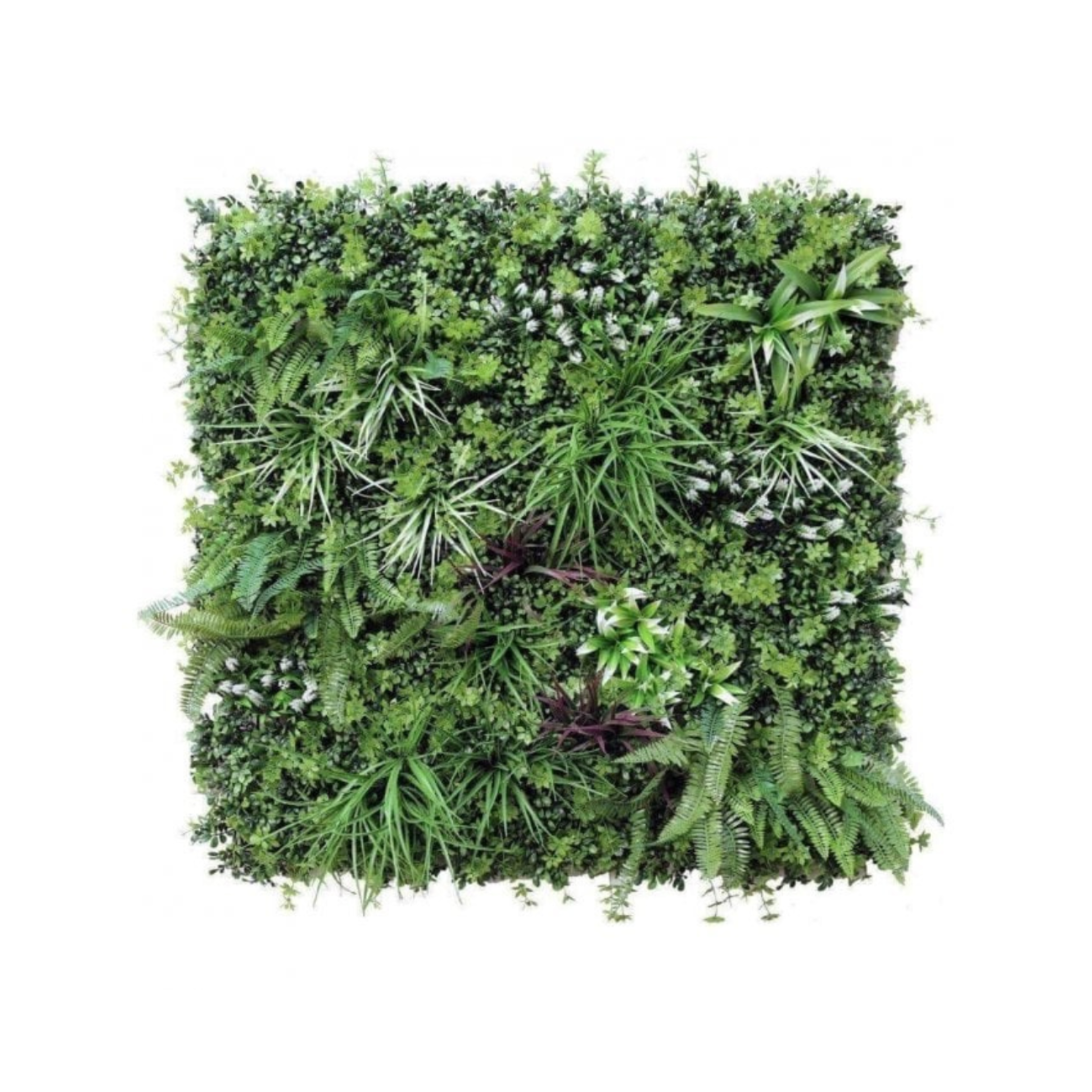 Artificial UV Luxury Urban Jungle Green Wall 50cm Panel