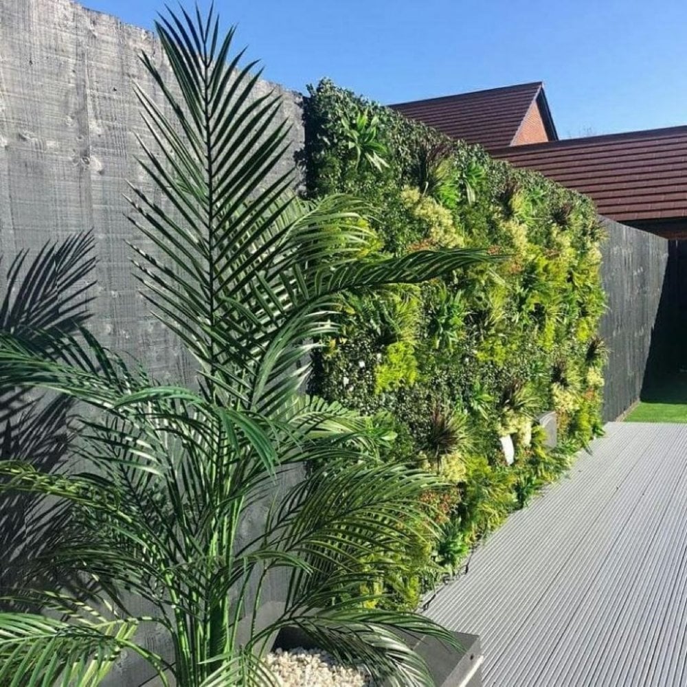 Artificial UV Blooming Meadow Green Wall 50cm Panel